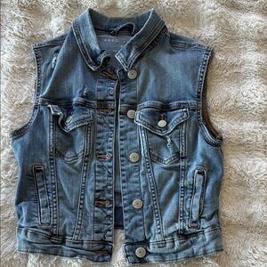 Aeropostale Light Blue Denim Vest